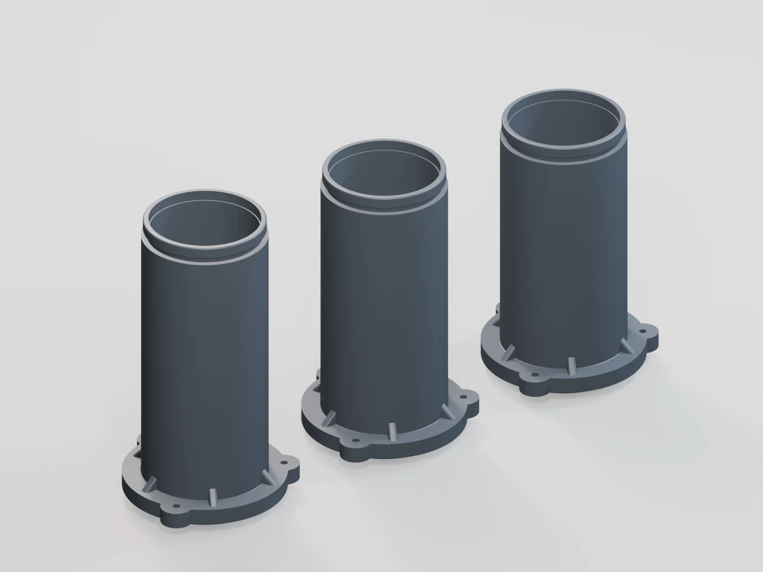 Tub pentru sistemul unei piscine — randare din modelul original, perspectiva 2