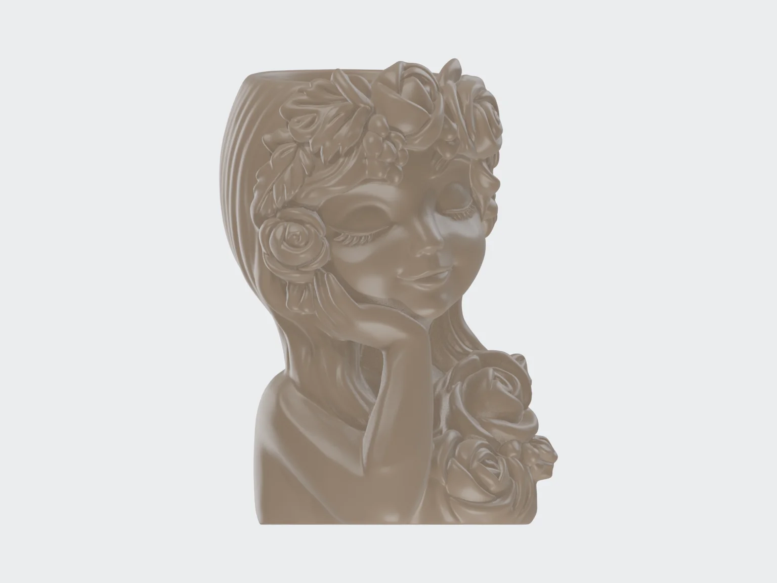 Vază decorativă · Chip floral — vedere din față