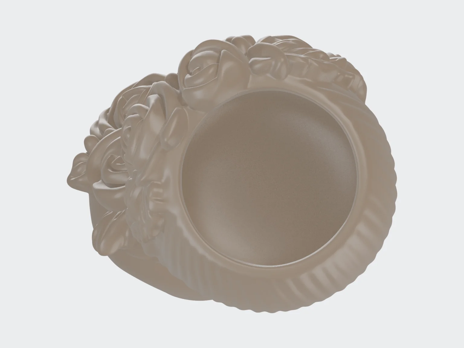 Vază decorativă · Chip floral — vedere de sus